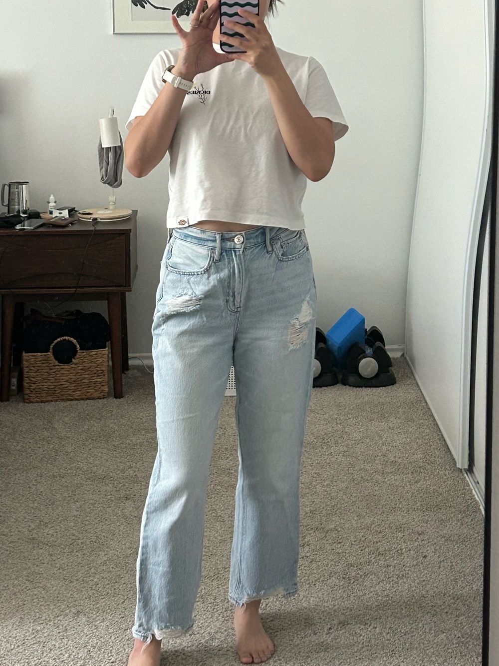 American Eagle High-waisted Distressed Boyfriend Jeans